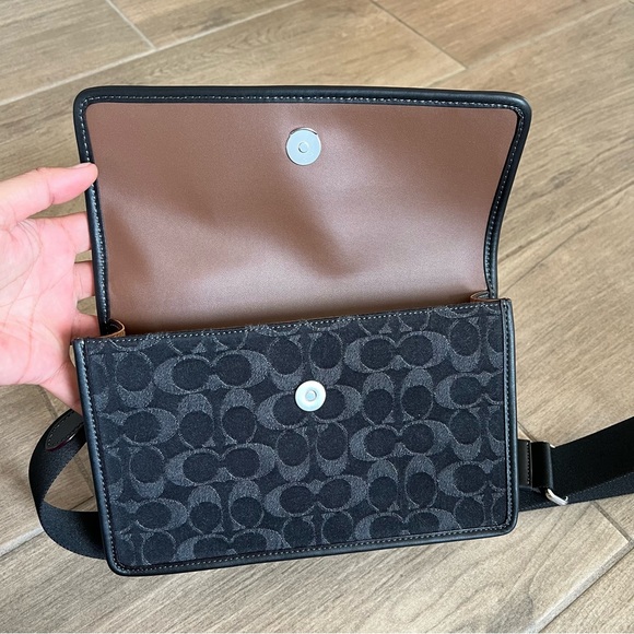 Coach Turner Flap Crossbody In Signature Denim - Picture 7 of 9